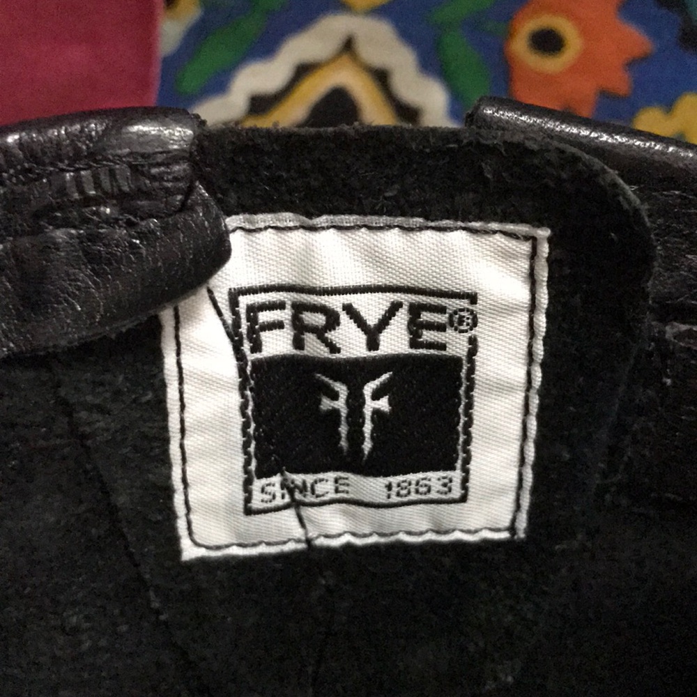 Frye Black Leather Mid-Calf Buckle Boots - Picture 2 of 5